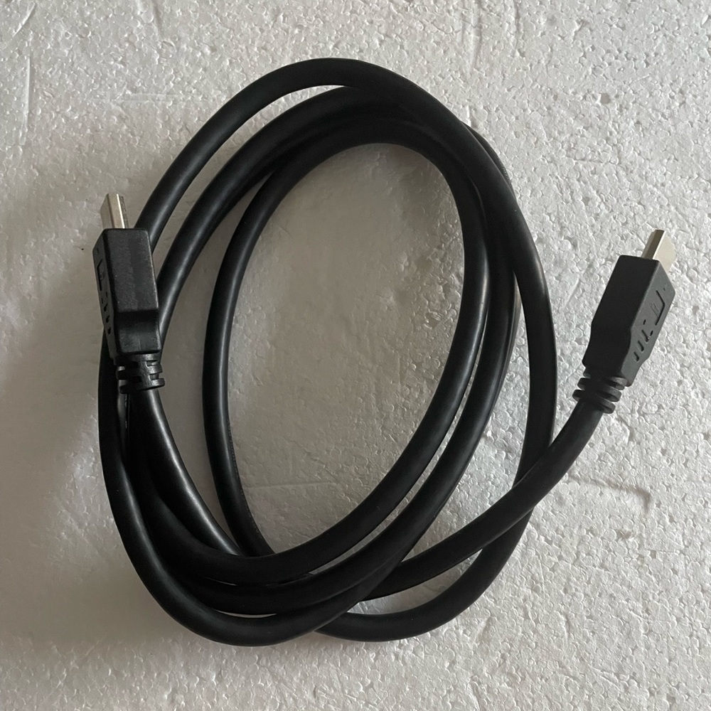 PKG#24-2 Black HDMI Cable. HDMI to HDMI Cable, Measures 74” Tip to Tip